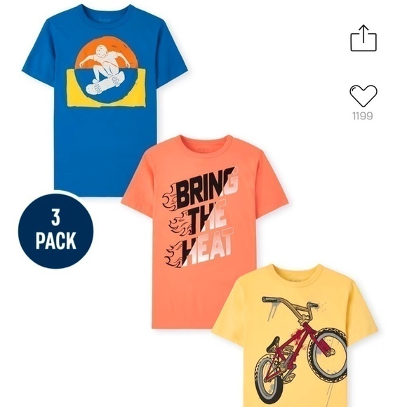 Boys sport graphic short sleeve tee shirts 3 pack New with tags - Picture 1 of 7